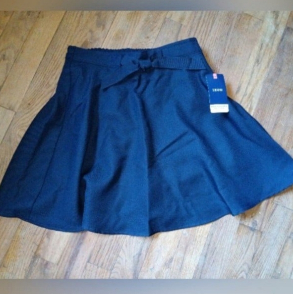 NWT Girls Navy Blue Izod Approved School Wear Skirt 12 R